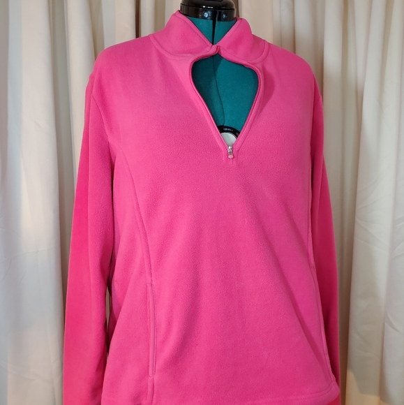 Danskin Now Tops - NWOTs!! ~Danskin Now ~ Pullover Fleece w/ Sweatshirt Pocket ~ Bright PINK in XXL